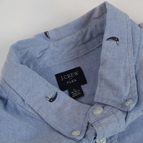 J Crew Chambray Sailboat Long Sleeve Button Down - Large - Picture 3 of 5